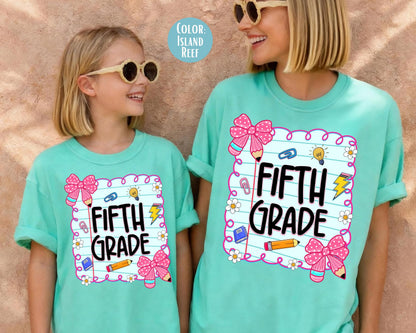 Comfort Colors® Coquette Fifth Grade Shirt, 5th Grade Teacher Shirts