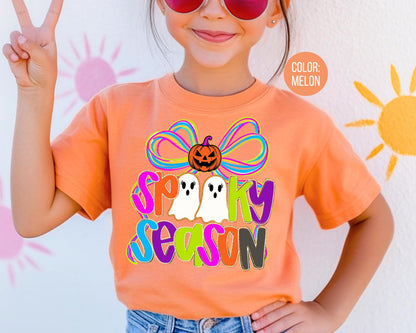 Comfort Colors Spooky Season Shirt: Coquette Preppy Halloween Tee