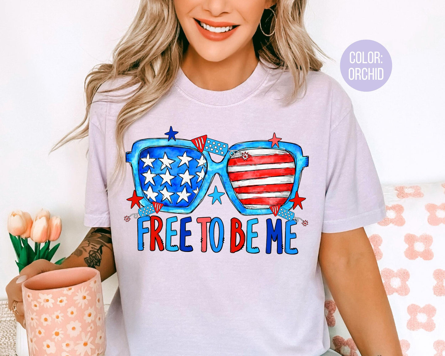 Comfort Colors Free To Be Me Shirt, 4th of July Shirts