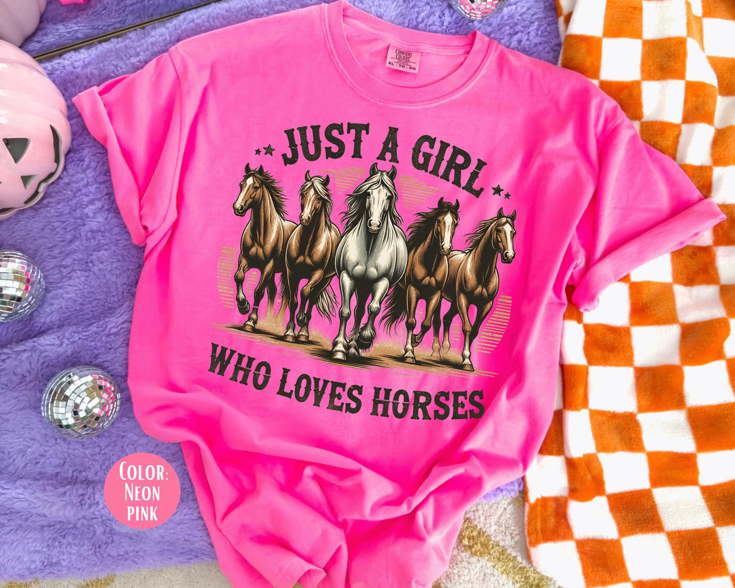 Comfort Colors Girls Horse Shirt: Just A Girl Who Loves Horses