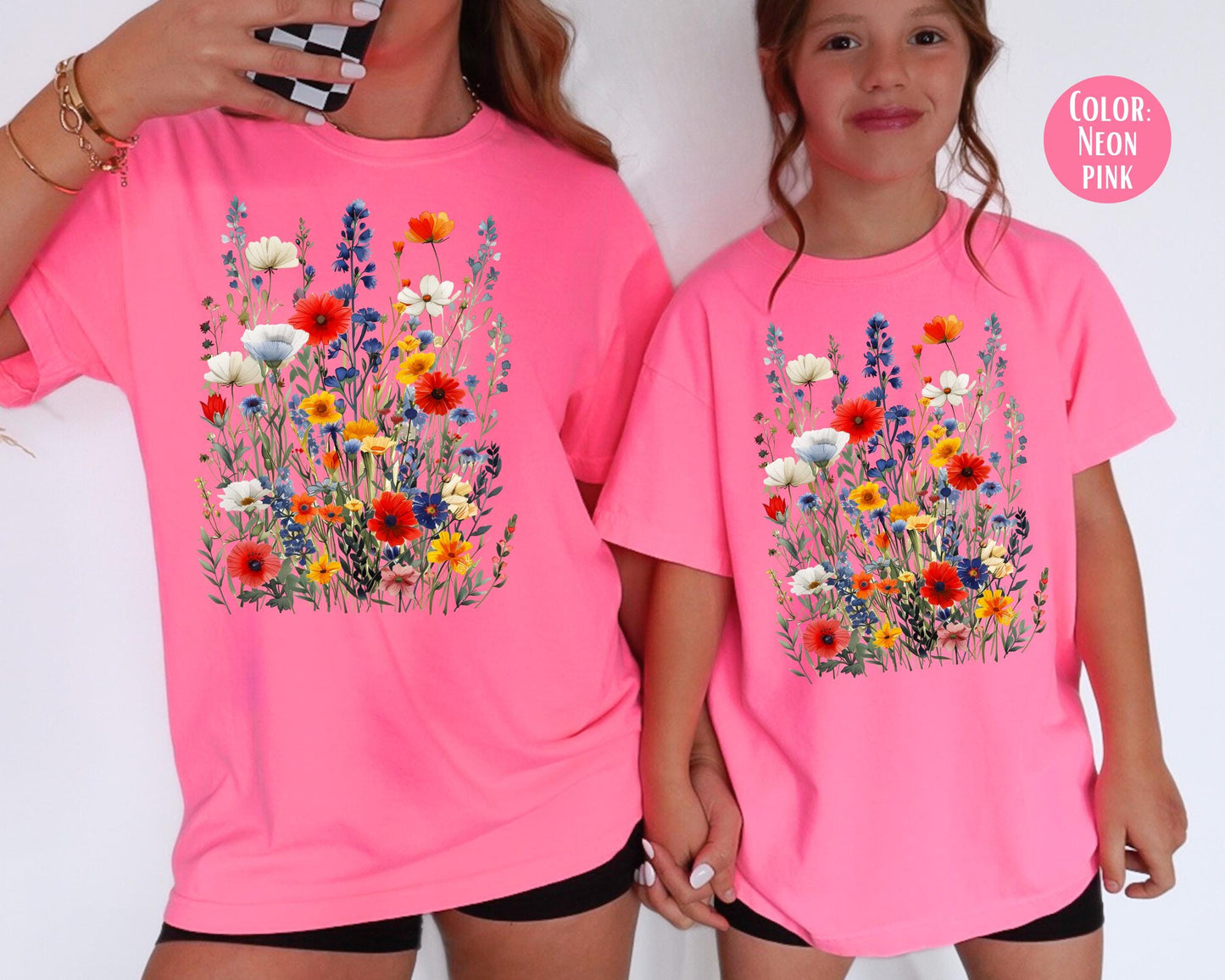 Comfort Colors Kids Wildflower Shirt: Girls Floral Tee