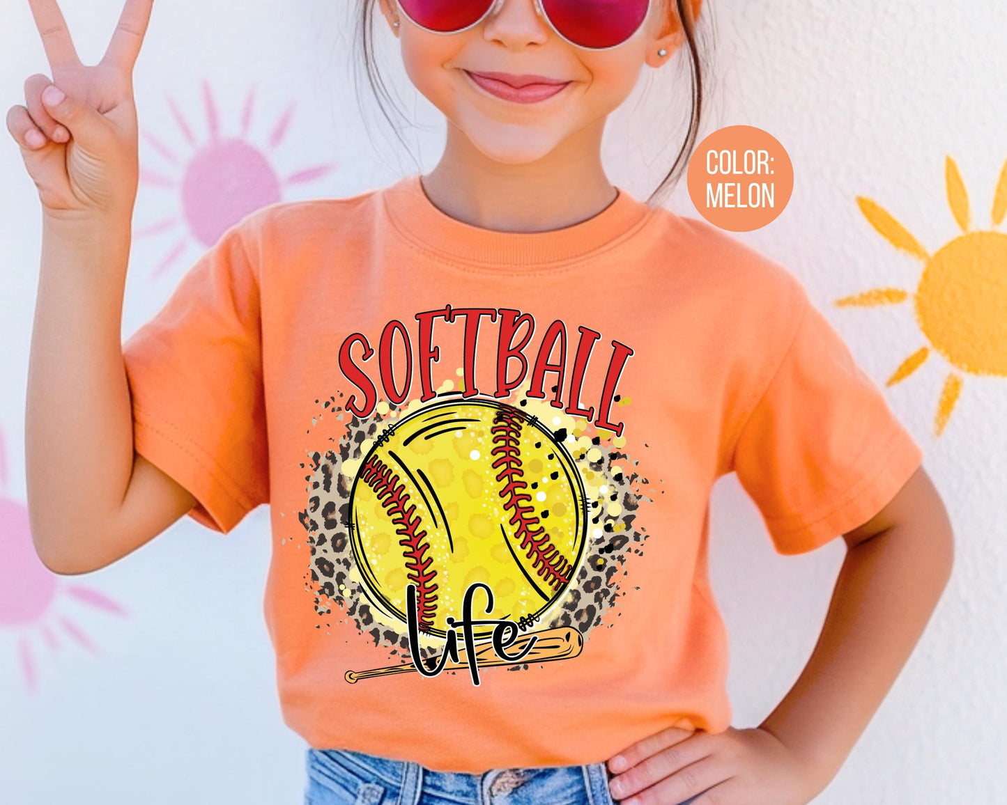Comfort Colors Girls Softball Life Shirt: Matching Mom & Daughter Softball Shirts