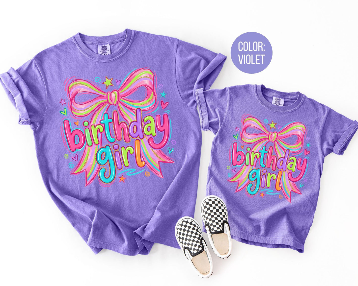 Comfort Colors Coquette Birthday Girl Shirt, Girls Birthday Shirts