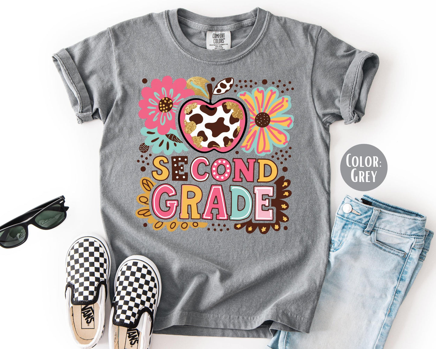 Comfort Colors 2nd Grade Boho Shirt - Girls Back to School Tee