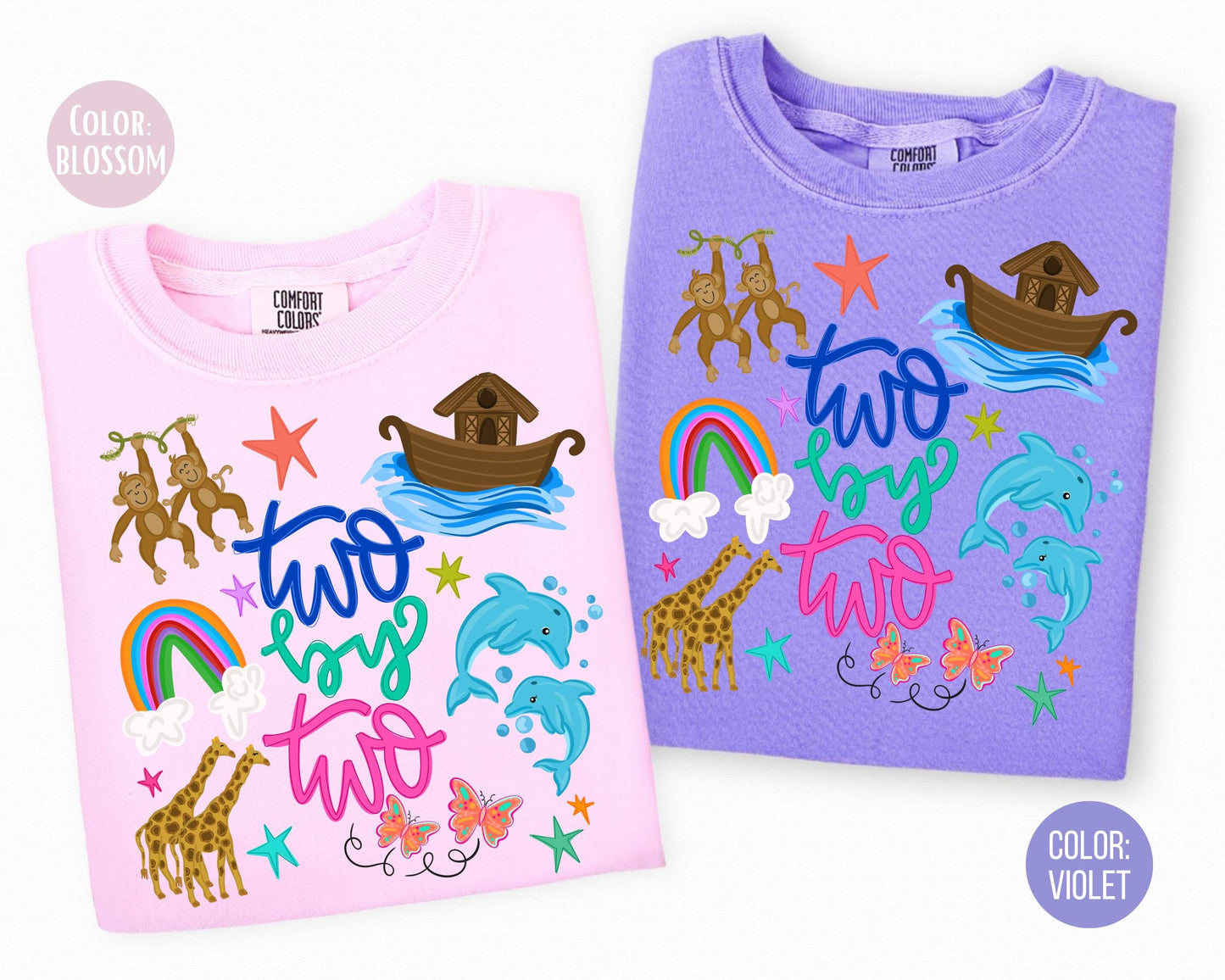 Comfort Colors Noah's Ark Shirts, Two By Two Shirt