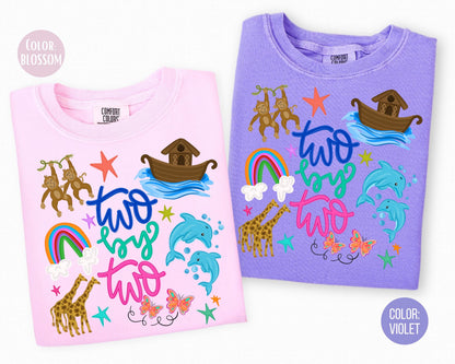 Comfort Colors Noah's Ark Shirts, Two By Two Shirt