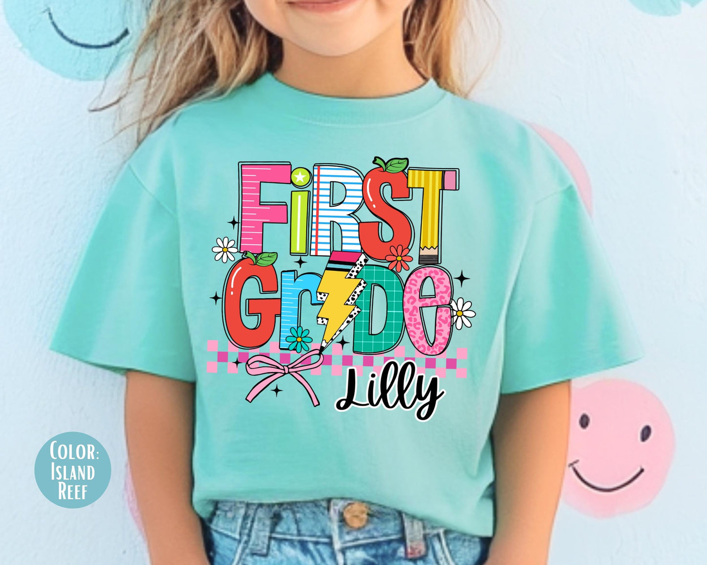 Comfort Colors First Grade Shirt: Custom Back to School Tee