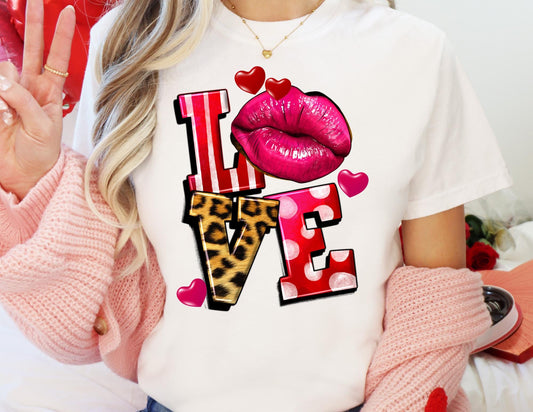 Comfort Colors Retro Love Shirt, Valentine's Day Gift