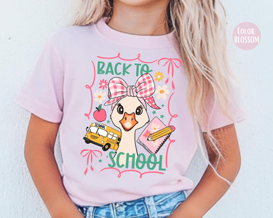 Comfort Colors Goose Back to School Shirt - Kids First Day Tee