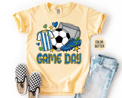 Comfort Colors Kids Game Day Soccer Shirt - Boys Soccer Tee