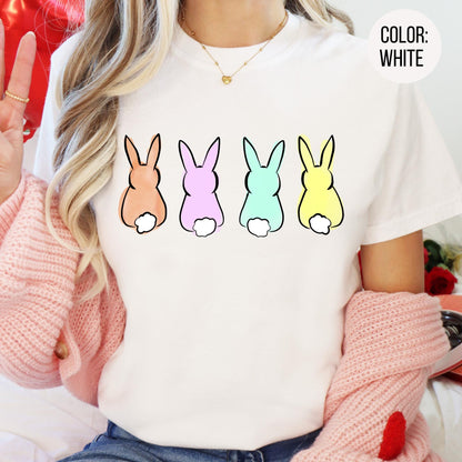 Comfort Colors Colorful Bunny T-Shirt - Happy Easter Gift