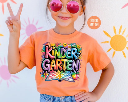 Comfort Colors Retro Kindergarten Shirt: Back to School Tee
