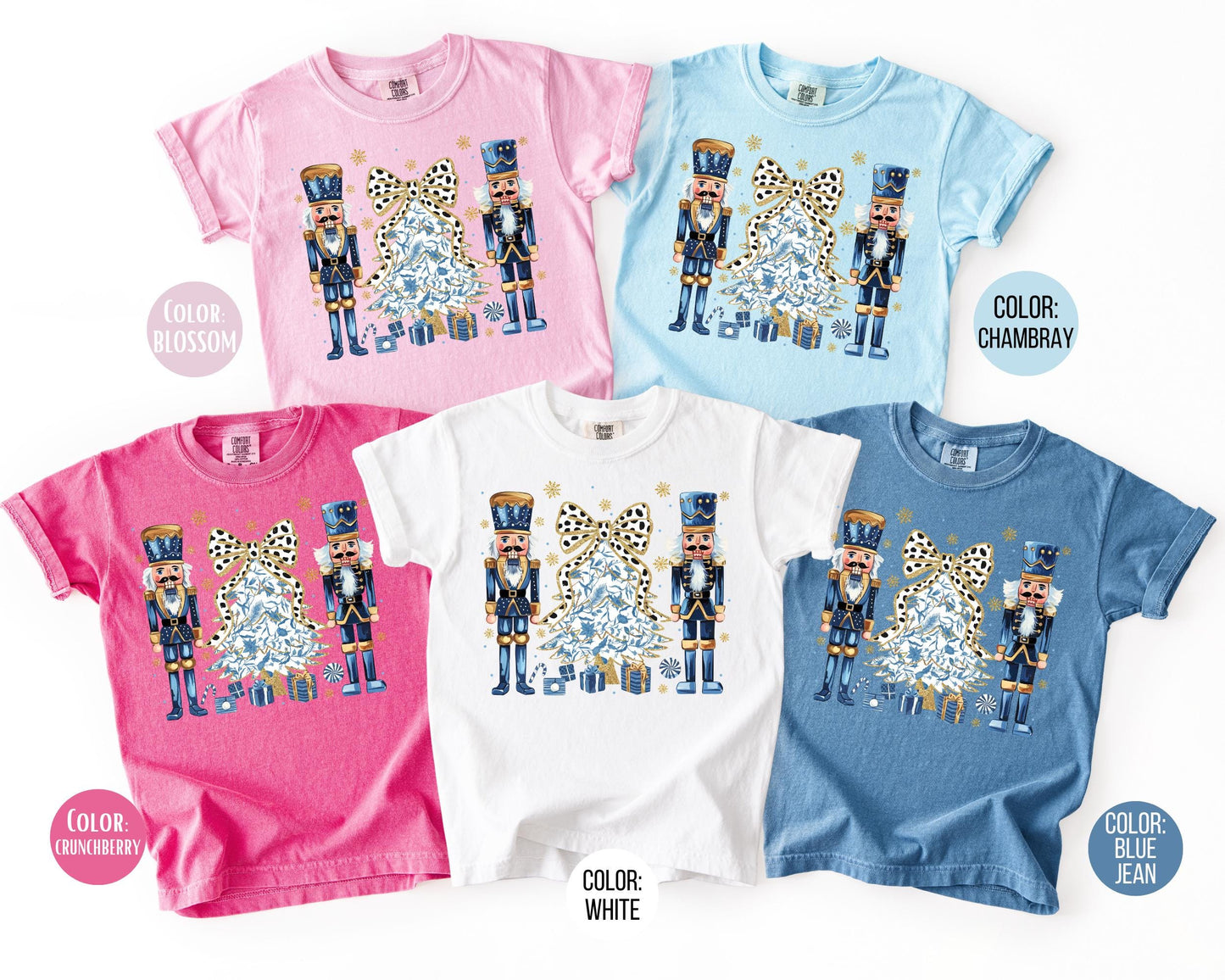 Comfort Colors Blue Victorian Nutcracker Shirt, Coquette Christmas Shirts, Nutcracker Gift