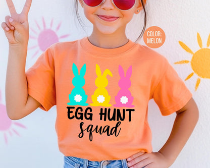 Comfort Colors® Egg Hunt Squad Shirt, Matching Easter Egg Hunting Shirts