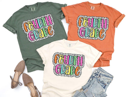 Comfort Colors Dalmatian Fourth Grade Teacher Shirt