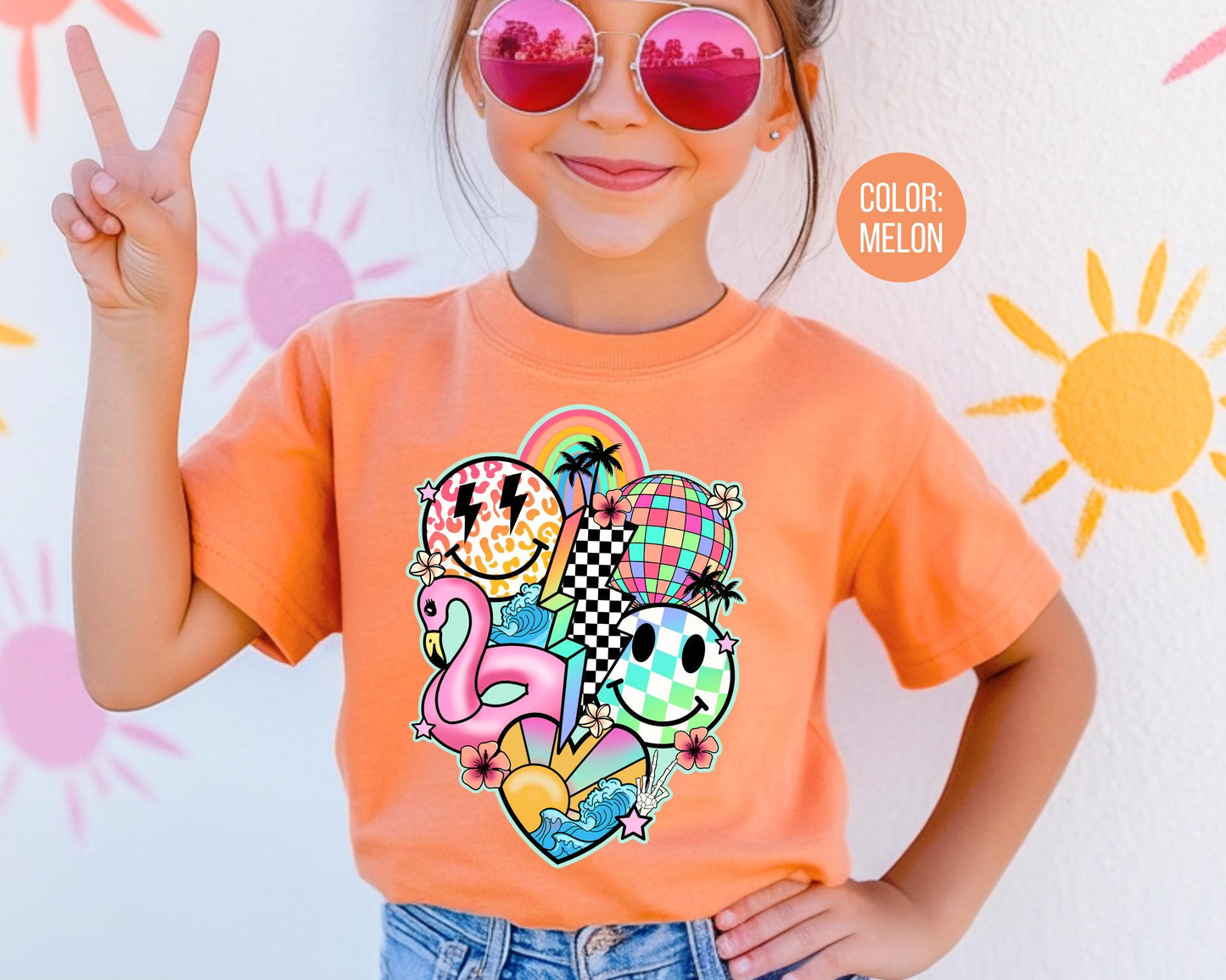 Comfort Colors Retro Summer Shirt: Matching Mom and Daughter Tees