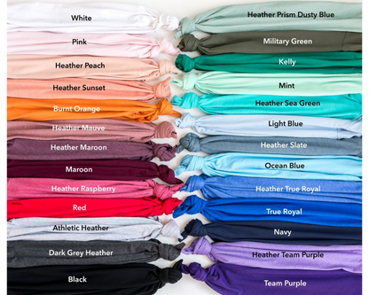 a large group of different colors of t - shirts