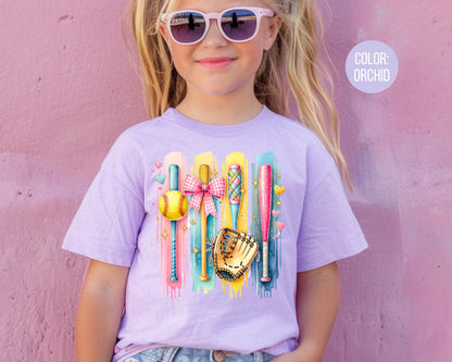 Comfort Colors® Girls Softball Shirt, Matching Softball Shirts, Youth Softball Shirts, Matching Mom and Daughter Shirts