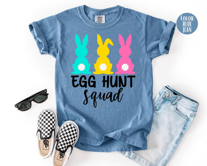 Comfort Colors® Egg Hunt Squad Shirt, Matching Easter Egg Hunting Shirts
