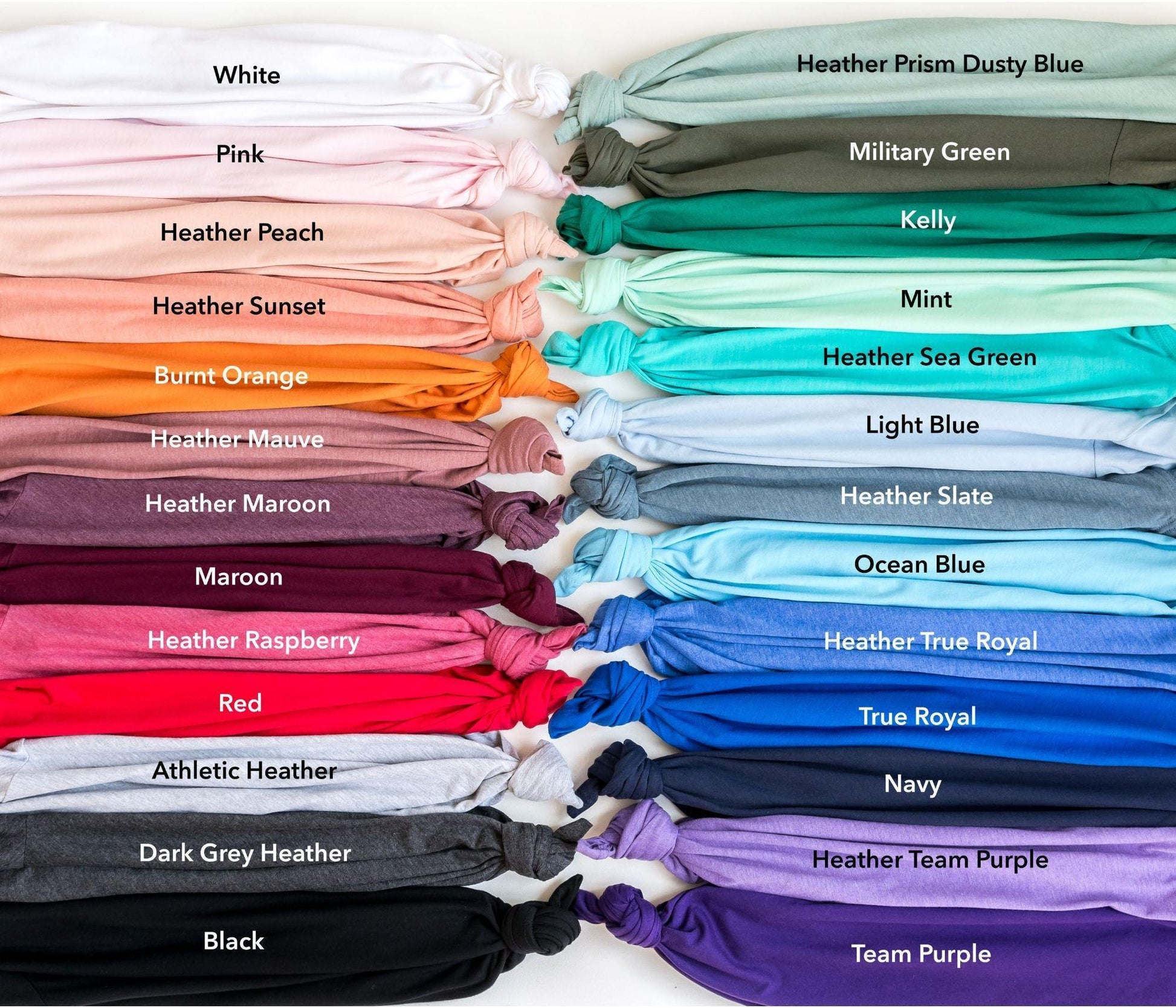 a large group of different colored shirts