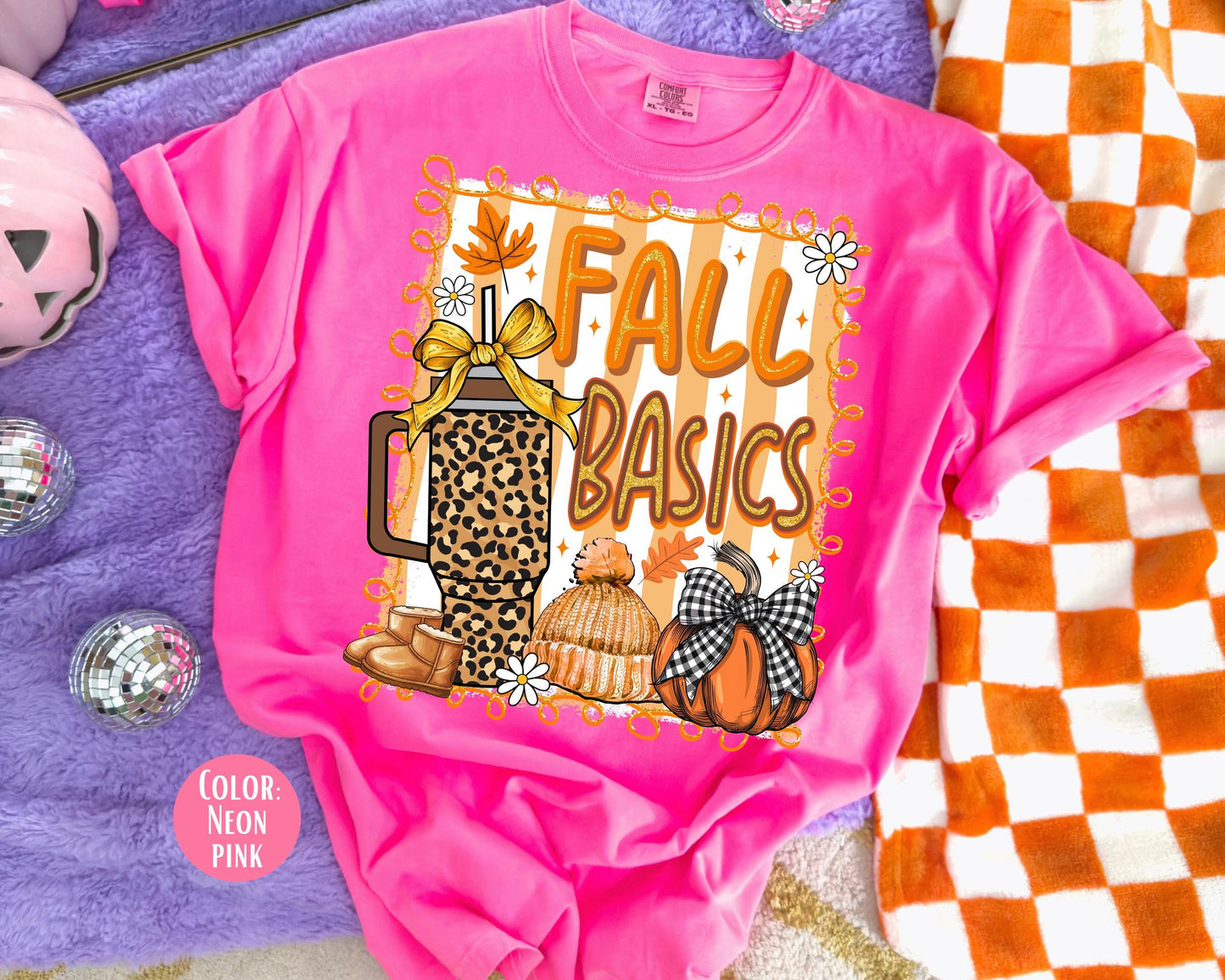 Comfort Colors Leopard Print Fall Shirt: Girly Basic Tee