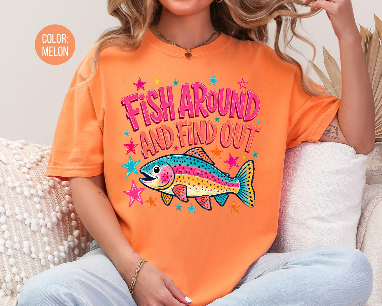 Comfort Colors® Fish Around And Find Out Shirt, Funny Fishing Shirts