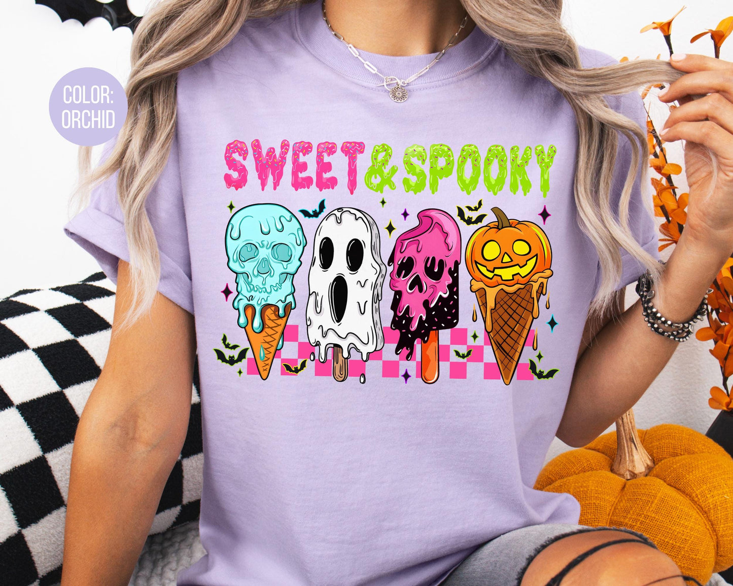 Comfort Colors Kids Halloween Shirt: Sweet & Spooky Girls Tee