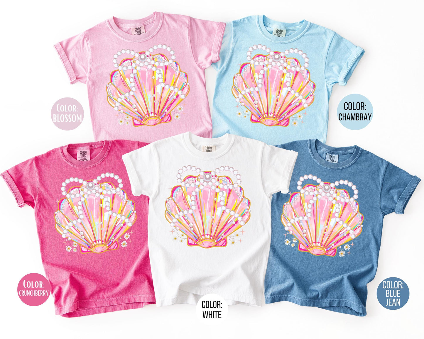 Comfort Colors® Pearl Coquette Clam Shirt, Girls Summer Shirts