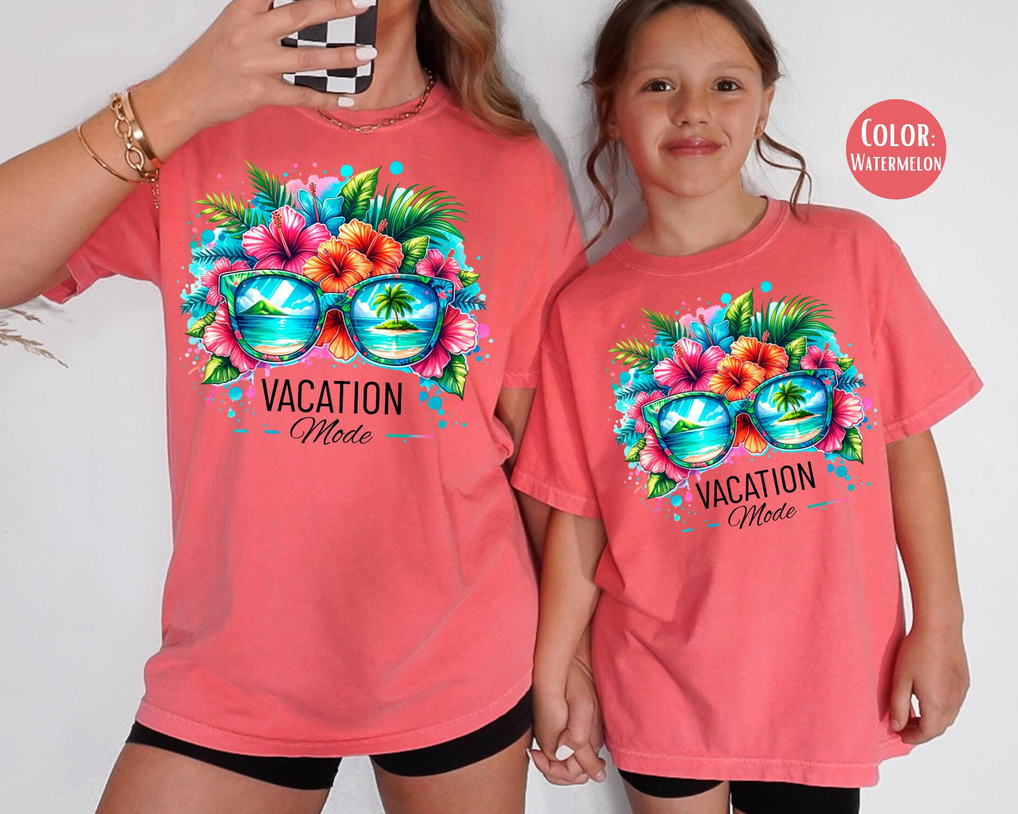 Vacation Mode Comfort Colors Tee: Kids Summer Shirt