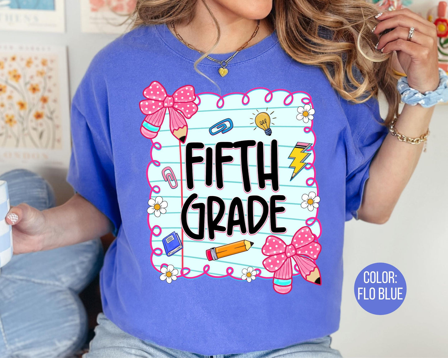 Comfort Colors® Coquette Fifth Grade Shirt, 5th Grade Teacher Shirts