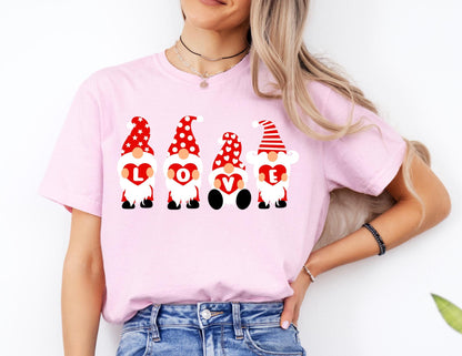 Comfort Colors Gnomes Love Shirt, Valentine's Day Gift