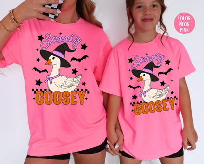 Comfort Colors Spooky Goose Halloween Shirt, Girly Tee
