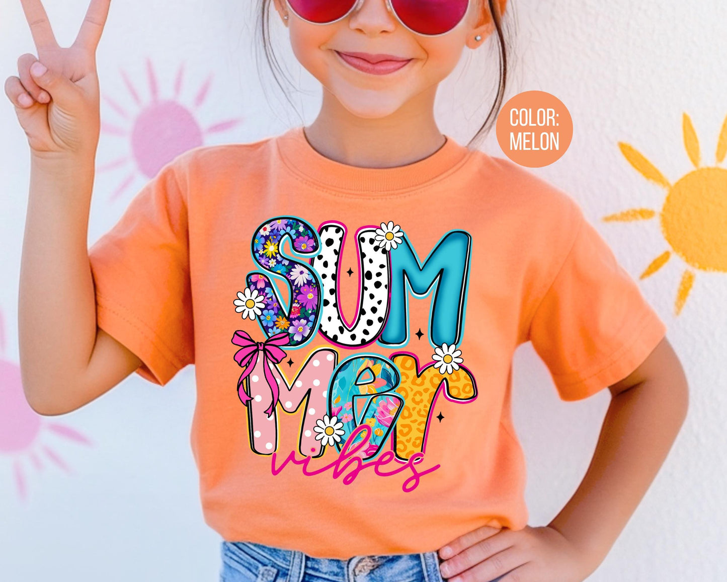 Comfort Colors® Floral Summer Vibes Shirt, Summer Shirts