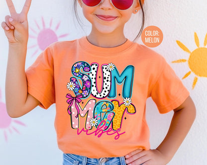 Comfort Colors® Floral Summer Vibes Shirt, Summer Shirts