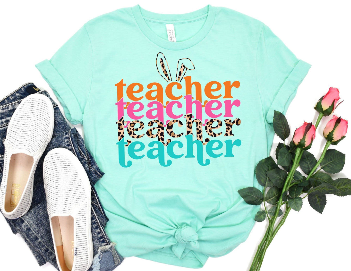 Teacher Bunny Easter Shirt - Teacher Shirt