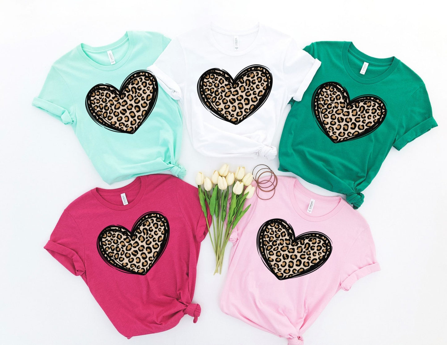 Leopard Heart Shirt - Leopard Shirt