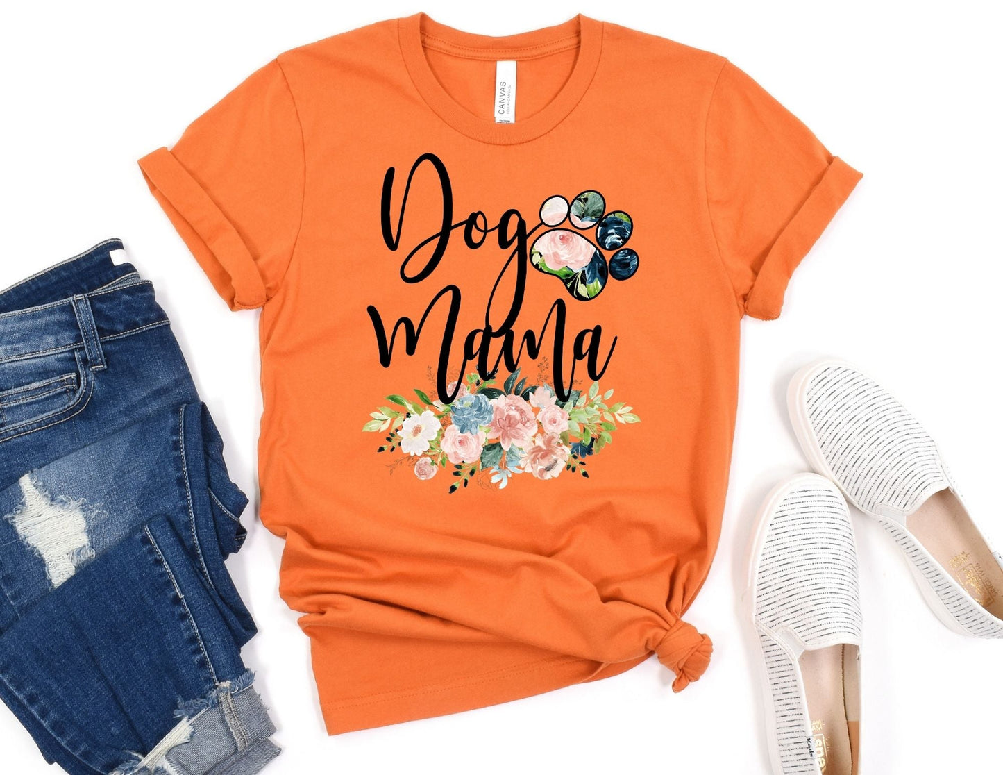 Floral Dog Mama Shirt - Dog Mom Shirt