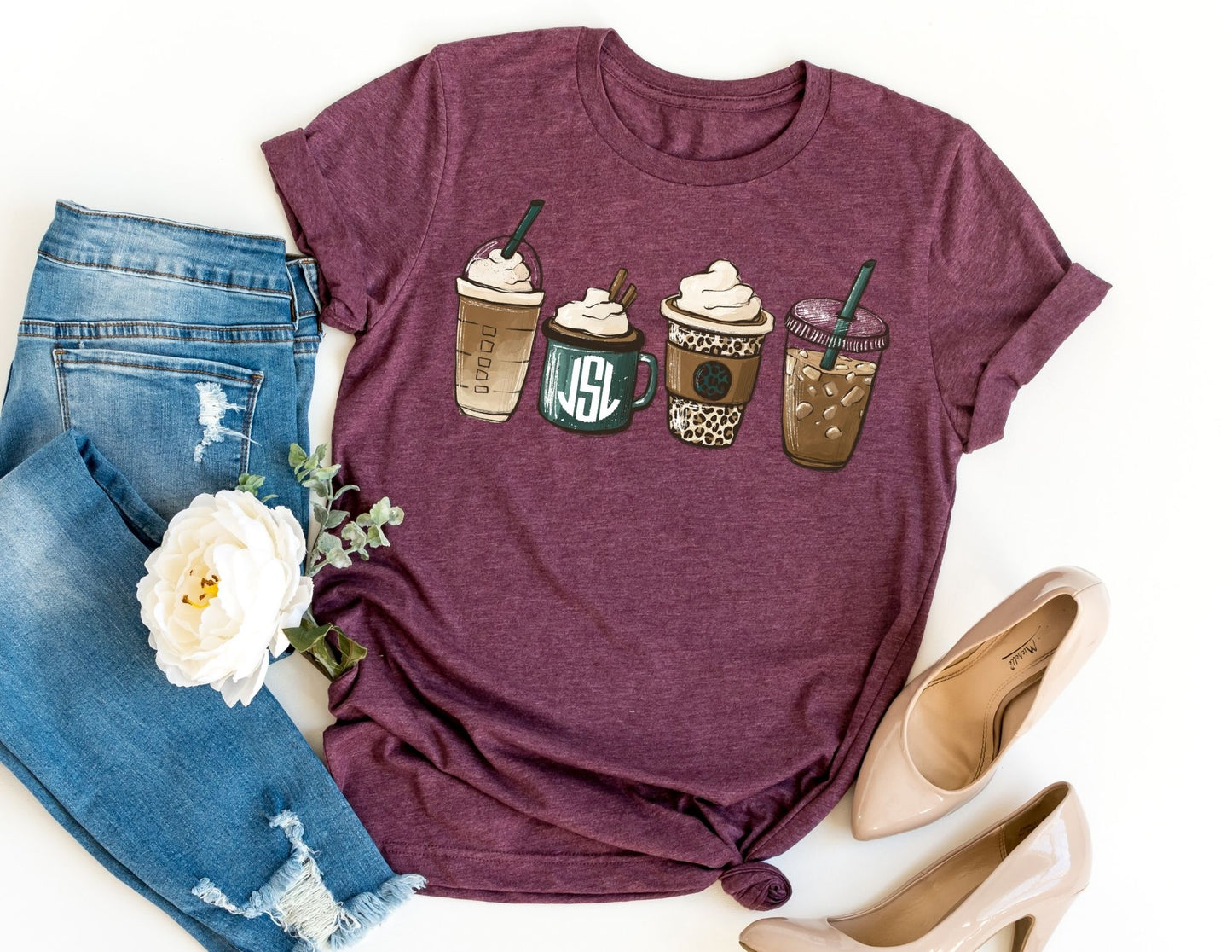 Coffee Monogram Shirt - Custom Monogrammed Shirt