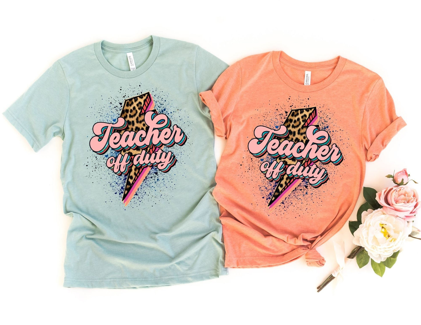 Retro Teacher Off Duty Shirt - Summer Teacher Shirt