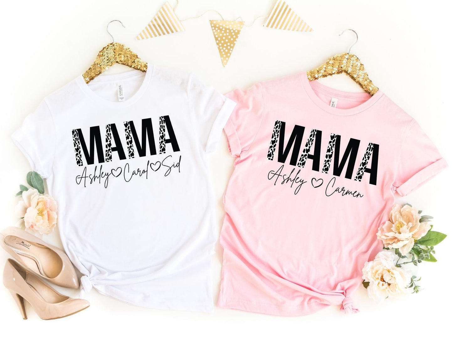 Custom Cow Print Mama Shirt - Mom Shirt