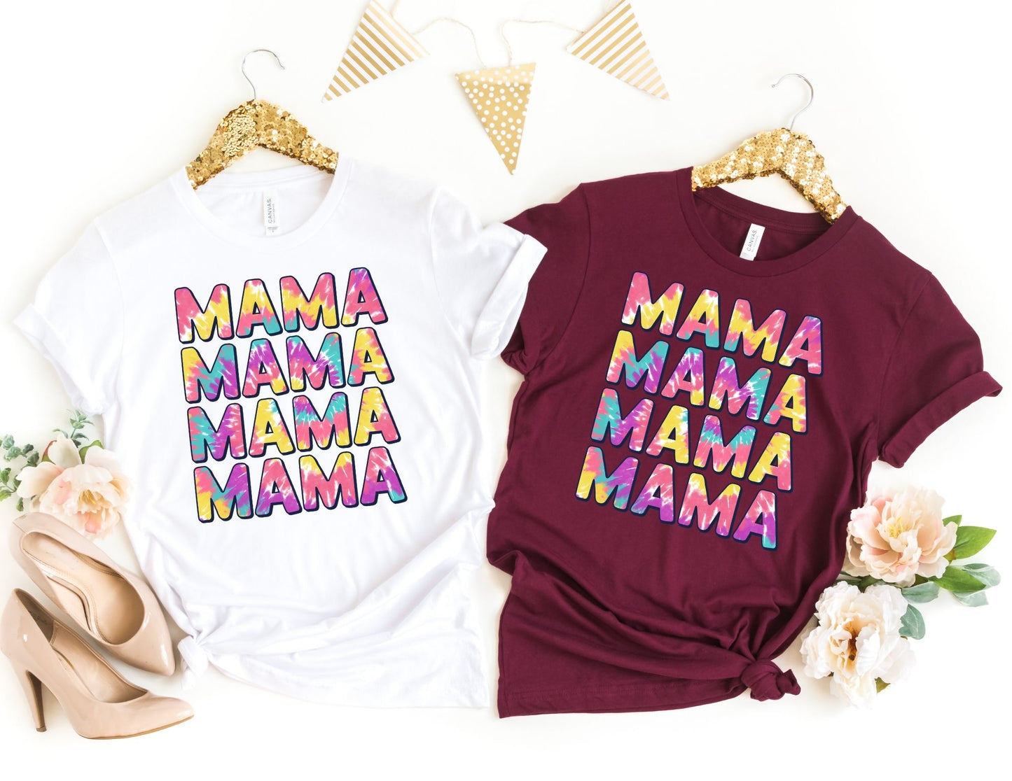 Mama Mama Mama Tie Dye Shirt - Mom Shirt