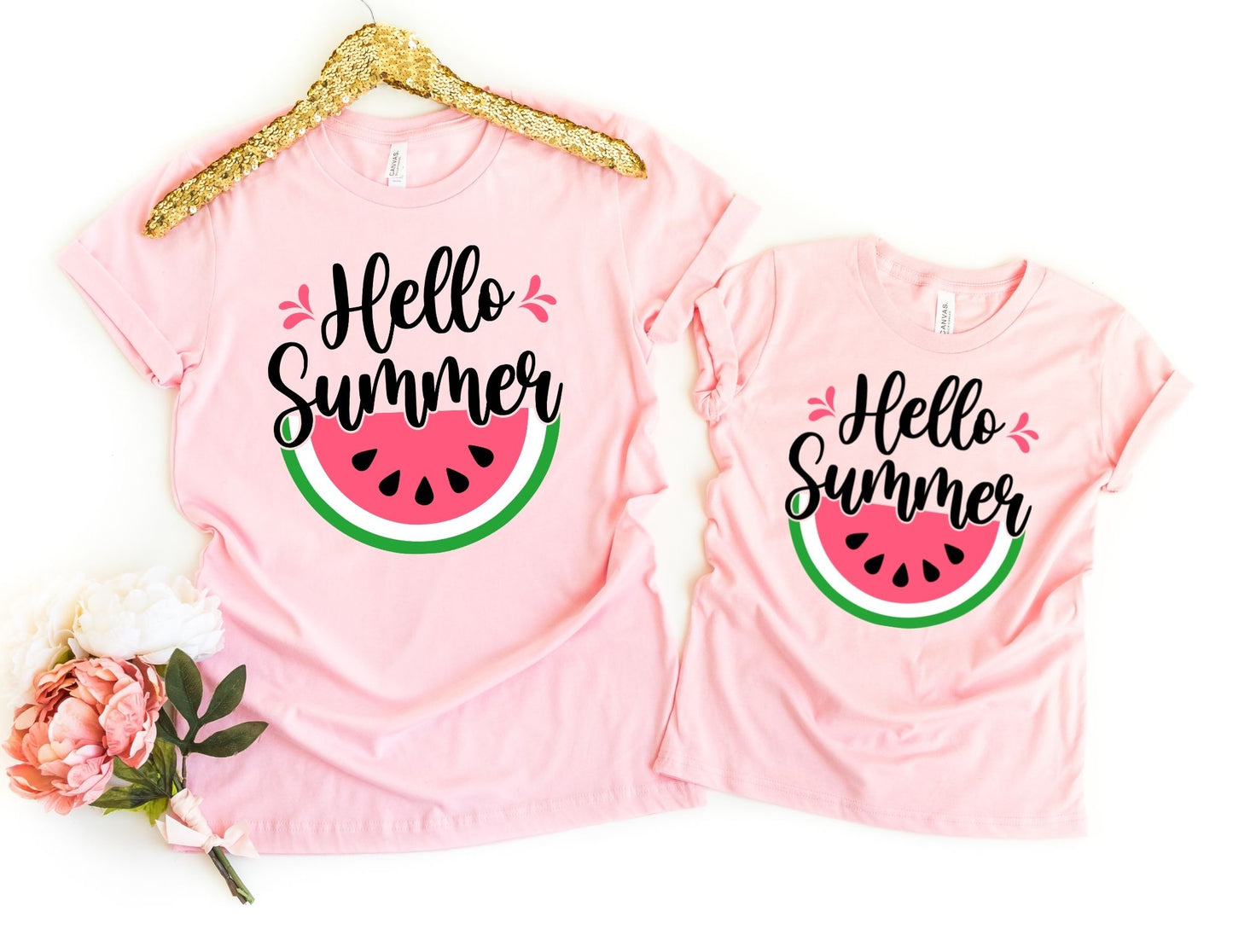 Hello Summer Watermelon Shirt - Mommy and Me Shirts