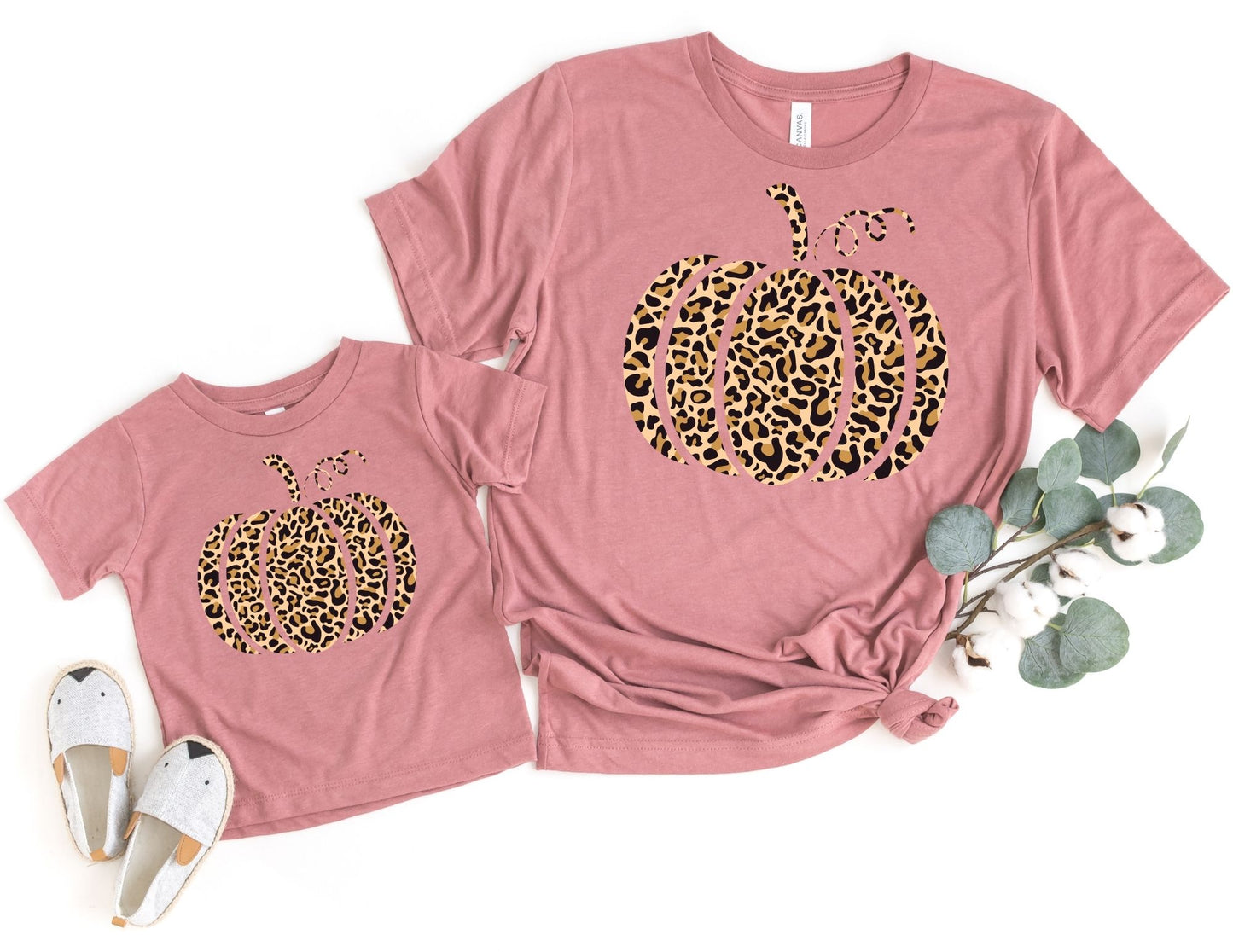 Leopard Pumpkin Fall Shirt - Mommy and Me Shirts