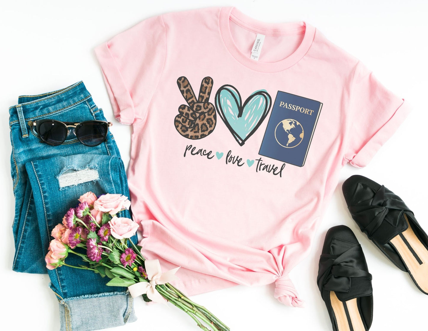 Peace Love Travel Shirt - Vacation Shirt