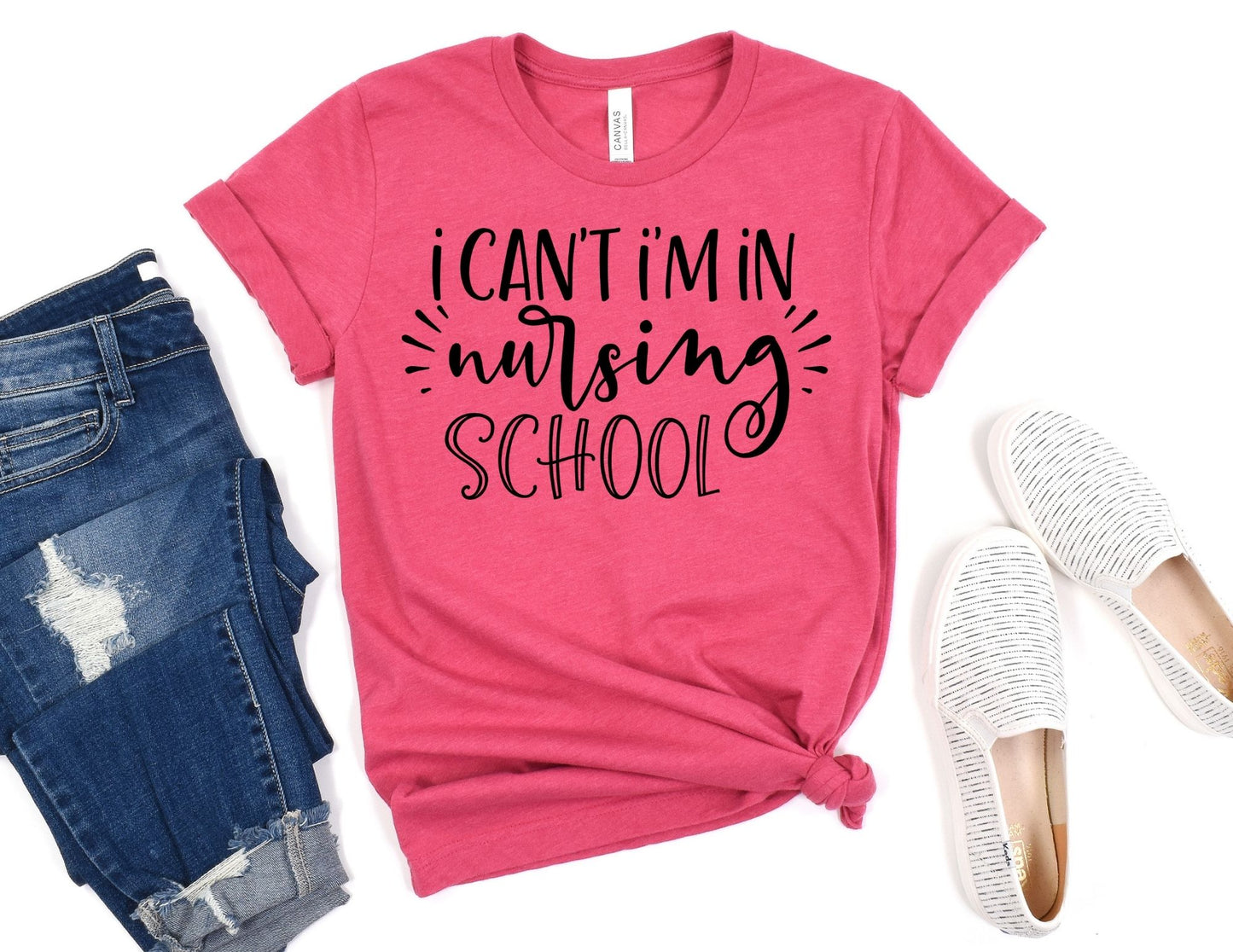 I Can't I'm in Nursing School Shirt - Nurse Shirt