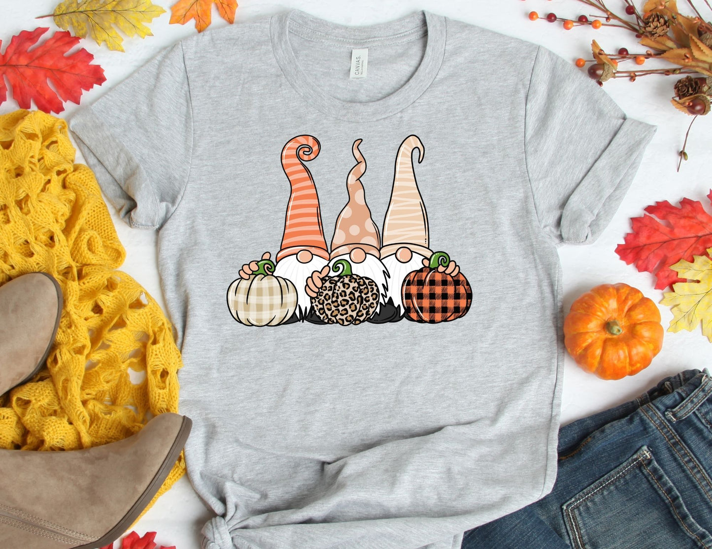 Fall Gnome Pumpkin Shirt - Fall Shirt