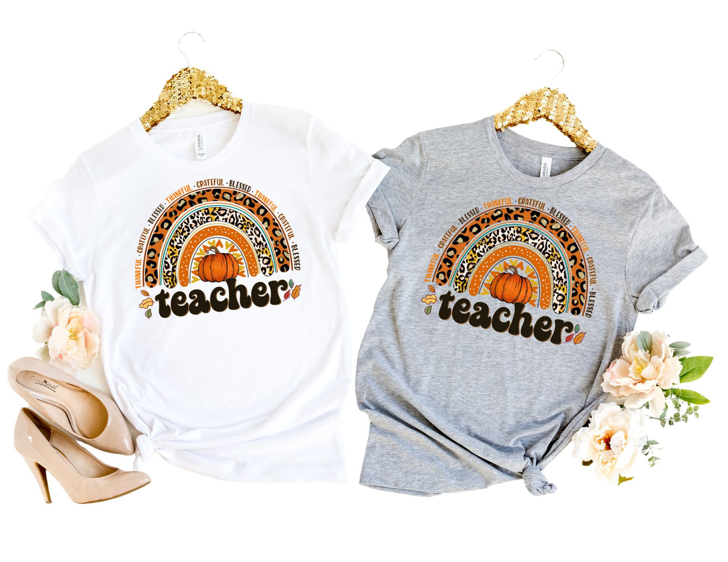 Teacher Fall Rainbow Shirt - Fall Teacher Shirt