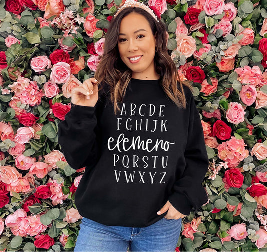 Alphabet Sweatshirt - Teacher Sweatshirt