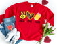 Peace Love Teach Pencil Sweatshirt - Teacher Sweatshirt