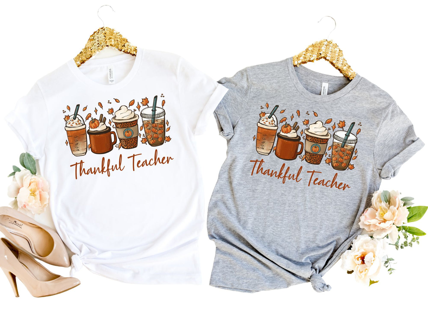 Thankful Teacher Coffee Shirt - Teacher Fall Shirt